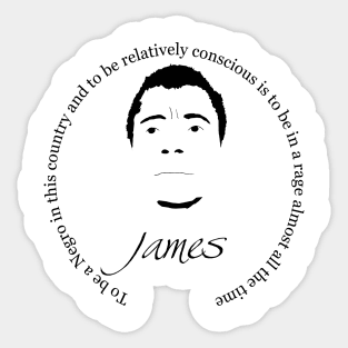 James Baldwin Book Quote Sticker